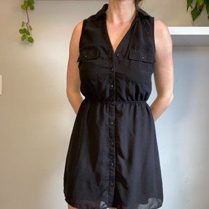 Black Button Up Dress
